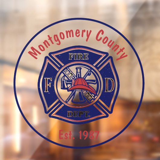 Logo für das Blue Firefighter-Abzeichen Fensteraufkleber (Blatt 2)