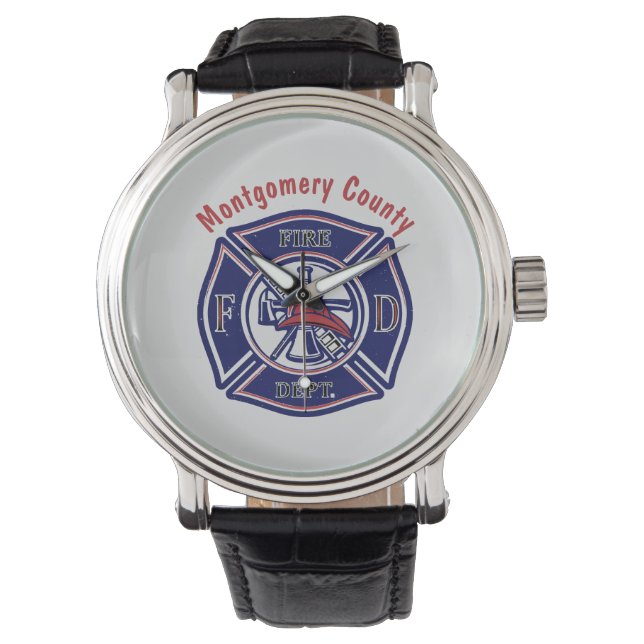 Logo für das Blue Firefighter-Abzeichen - kundensp Armbanduhr (Vorderseite)