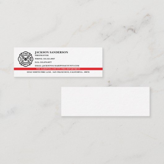 Logo für das Brandabwehrteam Mini Visitenkarte (Vorne/Hinten)