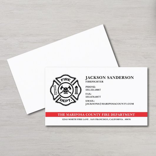 Logo für das Brandabwehrteam Visitenkarte