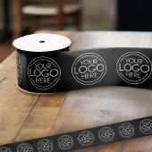 Logo für das Branding für Unternehmen schwarz hinz Satinband