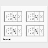 Logo für das Branding Rechteckiger Aufkleber (Blatt)