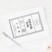 Logo für das Branding Rechteckiger Aufkleber (Umschlag)