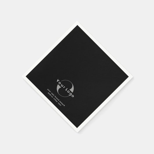 Logo für das Business Paper "Black + White Text" Serviette (Ecke)