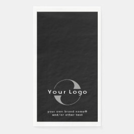 Logo für das Business Paper "Black + White Text" Serviette