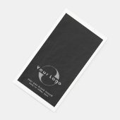 Logo für das Business Paper "Black + White Text" Serviette (Ecke)