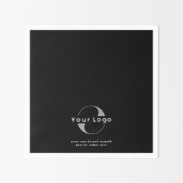 Logo für das Business Paper "Black + White Text" Serviette