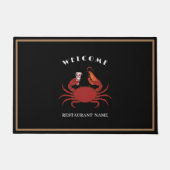 Logo für das einfache Krabben-Garnelen-Meeresfrüch Fußmatte (Vorderseite)