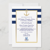 LOGO für das Event "Custom Navy Blue Nautical Part Einladung (Vorderseite)