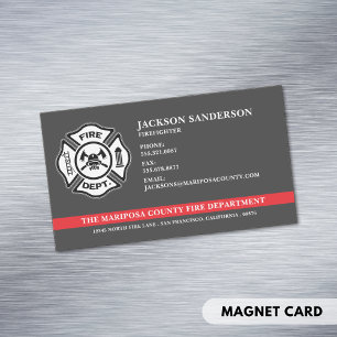 Logo für das Feuerwehrteam der Custom Fire Departm Magnetische Visitenkarte