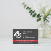 Logo für das Feuerwehrteam der Custom Fire Departm Visitenkarte (Stehend Vorderseite)
