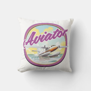 Logo für das Flugzeug von Aviator Kissen