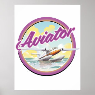 Logo für das Flugzeug von Aviator Poster