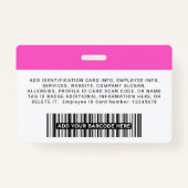 Logo für das Foto "Eigene Firmenangestellte" Ausweis (Rückseite)