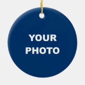 Logo für das Foto hinzufügen Keramik Ornament (Hinten)