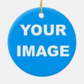 Logo für das Foto hinzufügen Keramik Ornament (Hinten)