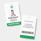Logo für das Foto "Name des Krankenhauses" grün un Ausweis (Front & Back)