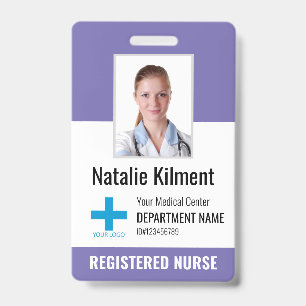 Logo für das Foto "Name des Krankenhauses" Lila un Ausweis