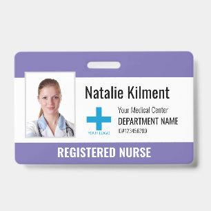 Logo für das Foto "Name des Krankenhauses" Lila un Ausweis