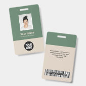 Logo für das Foto "Sage Green Beige Employee" Ausweis (Vorder- & Rückseite)