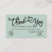 Logo für das Foto "Sage green heart" (Grün) Vielen Visitenkarte (Vorderseite)