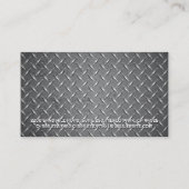 Logo für das Gebäude | Blueprints | Stahl Visitenkarte (Rückseite)