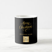 Logo für das Geschäft mit schwarzem Weihnachtsgold Kaffeetasse (Mittel)