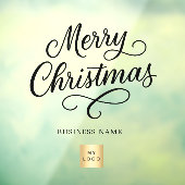 Logo für das Geschäft mit schwarzen Weihnachtsschr Fensteraufkleber (Blatt 3)