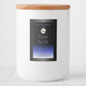 Logo für das Glitzer "Schwarz-Blau-Markenzeichen" Lebensmitteletikett (Vorderseite)