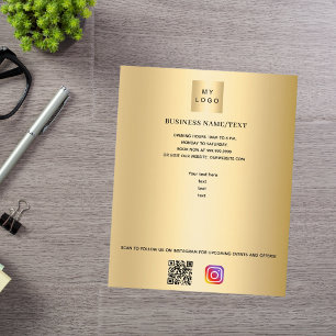 Logo für das Gold-Business-Foto qr-Codeinstagramm Flyer