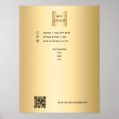 Logo für das Gold-Geschäft - benutzerdefinierter T Poster (Vorne)