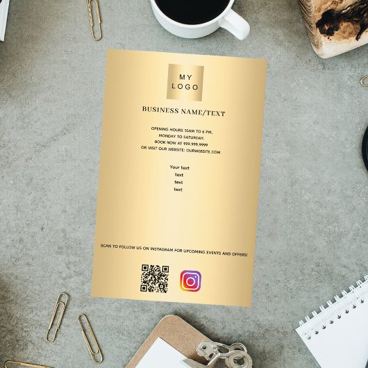 Logo für das Gold-Geschäft Qr-Code, benutzerdefini Flyer