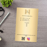 Logo für das Gold-Geschäft Qr-Code, benutzerdefini Flyer<br><div class="desc">Ein Imitat goldener Hintergrund. Personalisieren Sie Ihr Firmenlogo,  Ihren Namen,  Ihre Adresse,  Ihren Text,  Ihren eigenen QR-Code und fügen Sie ihn Ihrem Instragentenkonto hinzu. Sie können auch Text auf der Rückseite hinzufügen.</div>