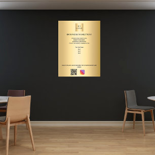 Logo für das Gold-Geschäft Qr-Code, benutzerdefini Poster