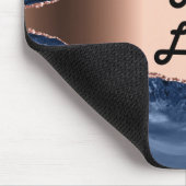 Logo für das Goldgeschäft der Rose Blauer Marmor Mousepad (Ecke)