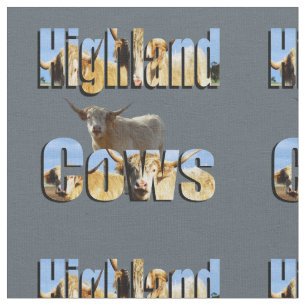 Logo für das Hochland-Kühen-Bild, Stoff