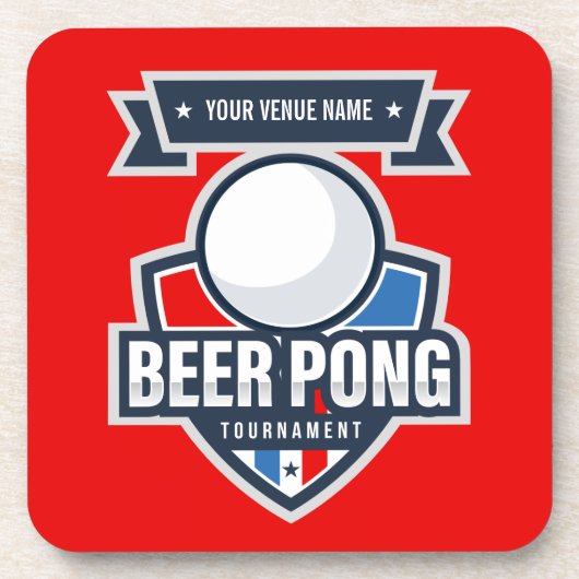 Logo für das individuell anpassbare Bierpong-Turni Getränkeuntersetzer (Vorderseite)