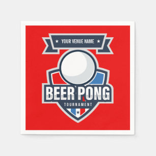 Logo für das individuell anpassbare Bierpong-Turni Serviette