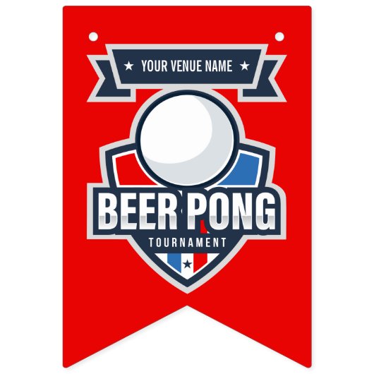 Logo für das individuell anpassbare Bierpong-Turni Wimpelkette (Dritte Fahne)