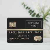 Logo für das Kartengeschenkgutschein hinzufügen Einladung (Stehend Vorderseite)