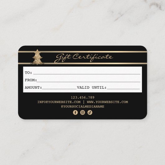 Logo für das Kartengeschenkgutschein hinzufügen Visitenkarte (Rückseite)