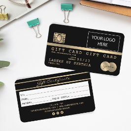 Logo für das Kartengeschenkgutschein hinzufügen Visitenkarte