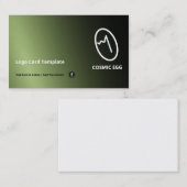 Logo für das kosmische Eiersymbol in der grünen Ge Visitenkarte (Vorne/Hinten)