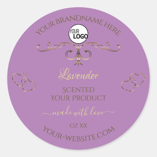 Logo für das Label "Lavendel Product Label" für Ve Runder Aufkleber (Vorderseite)