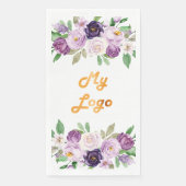 Logo für das lila Blumengeschäft Serviette (Vorderseite)