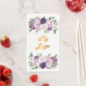 Logo für das lila Blumengeschäft Serviette (Beispiel)