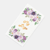 Logo für das lila Blumengeschäft Serviette (Ecke)