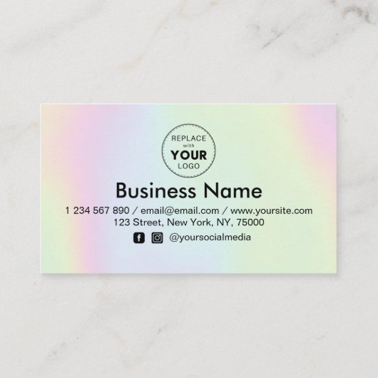 Logo für das Logo "Holographic Pastel Unicorn Hear Treuekarte (Rückseite)