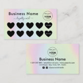 Logo für das Logo "Holographic Pastel Unicorn Hear Treuekarte (Vorne/Hinten)