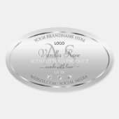 Logo für das Luxussilber-Label Diamonds Monogram Ovaler Aufkleber (Vorderseite)